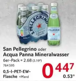 Selgros San Pellegrino oder Acqua Panna Mineralwasser Angebot