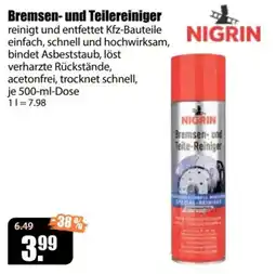 V Baumarkt NIGRIN Bremsen- und Teilereiniger Angebot