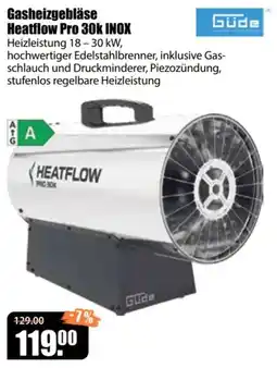 V Baumarkt Gasheizgebläse Heatflow Pro 30k INOX Angebot