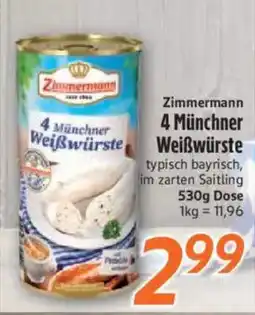 inkoop Zimmermann 4 Münchner Weißwürste Angebot