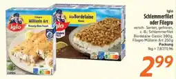 inkoop Iglo Schlemmerfilet oder Filegro Angebot