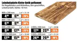 V Baumarkt Leimholzplatte Kiefer Antik geflammt Angebot