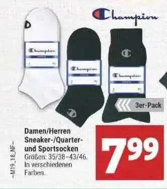 Marktkauf Damen Herren Sneaker Quarter Und Sportsocken Angebot