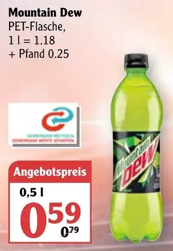 Globus Mountain Dew 500ml Angebot