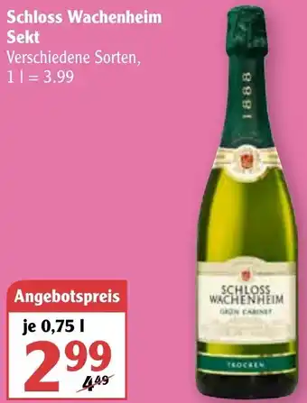 Globus Schloss Wachenheim Sekt 750ml Angebot