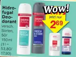 Jawoll Hidrofugal Deodorant Angebot