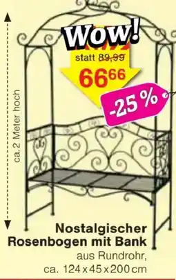 Jawoll Nostalgischer Rosenbogen mit Bank Angebot