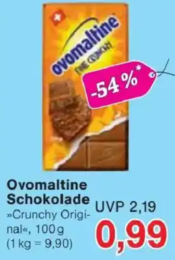 Jawoll Ovomaltine Schokolade »Crunchy Original« Angebot