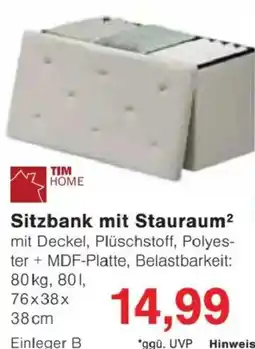 Jawoll Sitzbank mit Stauraum² TIM HOME Angebot