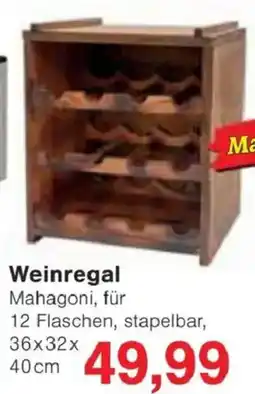 Jawoll Weinregal Mahagoni Angebot