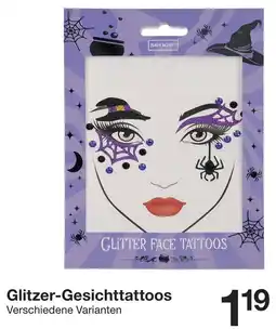 Zeeman Glitzer-Gesichttattoos Angebot