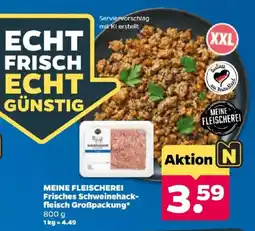 Netto MEINE FLEISCHEREI Frisches Schweinehack-fleisch Großpackung Angebot