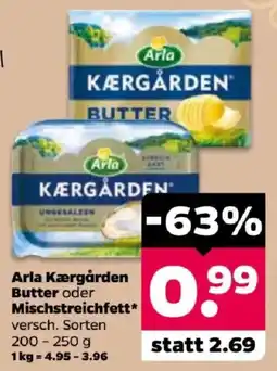 Netto Arla Kærgården Butter oder Mischstreichfett Angebot