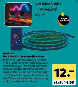 Netto DENVER WLAN-LED-Lichtstreifen 5 m* Angebot