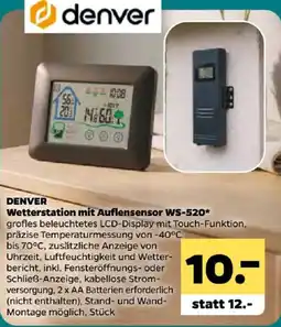 Netto DENVER Wetterstation mit Außensensor WS-520* Angebot