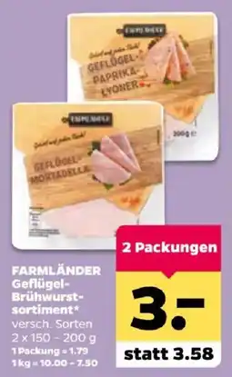 Netto FARMLÄNDER Geflügel-Brühwurst-sortiment Angebot