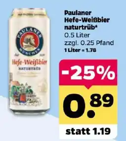 Netto Paulaner Hefe-Weißbier naturtrüb Angebot