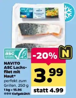 Netto NAVITO ASC Lachsfilet mit Haut* Angebot