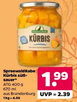 Netto SpreewaldRabe Kürbis süß-sauer Angebot
