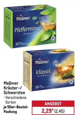 METRO Meßmer Kräuter-/Schwarzttee Angebot