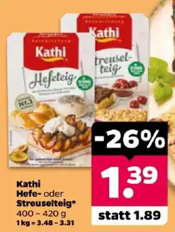Netto Kathi Hefe- oder Streuselteig Angebot