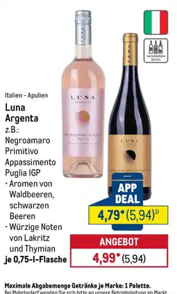 METRO Luna Argenta Angebot