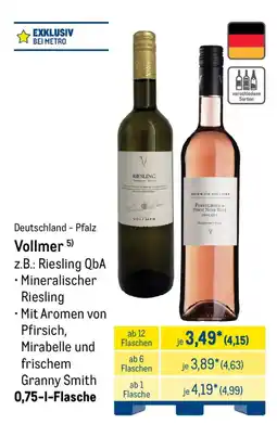 METRO Vollmer Riesling QbA Angebot