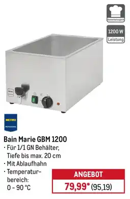 METRO Bain Marie GBM 1200 Angebot