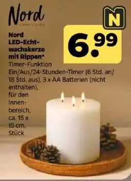 Netto Nord LED-Echt-wachskerze mit Rippen* Angebot
