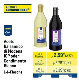 METRO Metro Chef Aceto Balsamico di Modena IGP oder Condimento Bianco Angebot