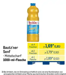 METRO Bautz'ner Senf mittelscharf Angebot