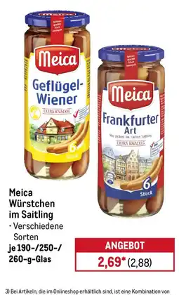 METRO Meica Würstchen im Saitling Angebot