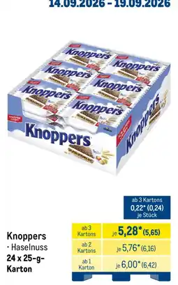 METRO Knoppers · Haselnuss Angebot