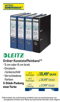METRO LEITZ Ordner Kunststoffeinband Angebot