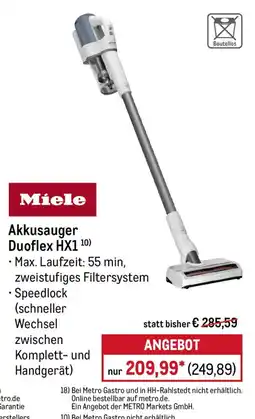 METRO Miele Akkusauger Duoflex HX1 Angebot
