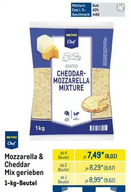 METRO METRO Chef Mozzarella & Cheddar Mix gerieben Angebot