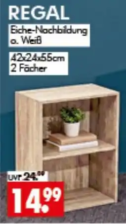 Wreesmann REGAL Eiche-Nachbildung a. Weiß Angebot