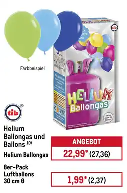 METRO tib Helium Ballongas und Ballons Angebot