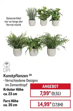 METRO DPI Kunstpflanzen Angebot