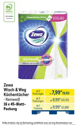 METRO Zewa Wisch & Weg Küchentücher Reinweiß Angebot