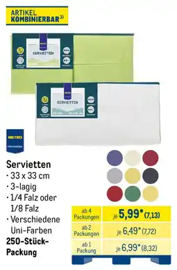 METRO Servietten METRO PROFESSIONAL Angebot