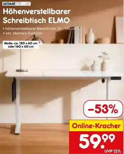 Netto Marken-Discount HOMEDELUXE Höhenverstellbarer Schreibtisch ELMO Angebot