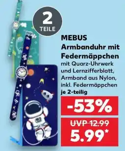 Kaufland MEBUS Armbanduhr mit Federmäppchen Angebot