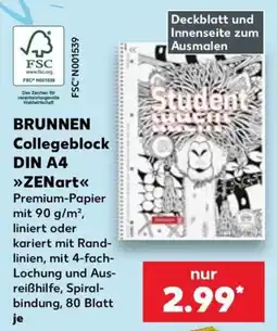 Kaufland BRUNNEN Collegeblock »ZENart« Angebot