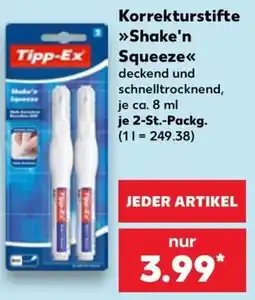 Kaufland Tipp-Ex Korrekturstifte Shake'n Squeeze Angebot