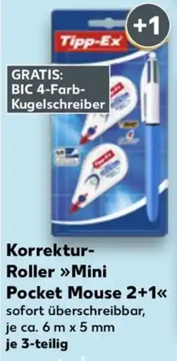 Kaufland Tipp-Ex Korrektur Roller Mini Pocket Mouse 2+1 Angebot