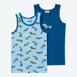NKD Kinder-Jungen-Unterhemd mit Hundemotiv, 2er-Pack Angebot