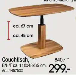 Zurbrüggen Couchtisch Angebot