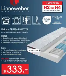 Zurbrüggen Linneweber Matratze CURAÇAO 500 TTFK Angebot