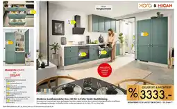 Zurbrüggen Moderne Landhausküche Xora XO 50 in Eiche Verde Nachbildung Angebot